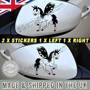 Einhorn Auto Aufkleber, Außenspiegel Girly Auto Grafik Decals - 16 Farben - Bild 1 von 8