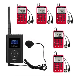 Retekess Wireless Interpretation System Mic Transmitter 5 Pocket Radio Receivers - Picture 1 of 15