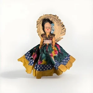 Vintage Souvenir Doll from Puerto Rico, ca 1970 in Excellent Condition No Damage - Picture 1 of 6