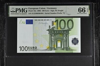 Euro 100 Euro Germany 2002 P 18 x Gem UNC PMG 66 EPQ - Image 1 of 3