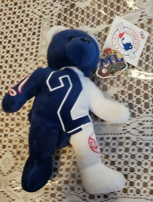 TEAM BEANS L.E. NEW YORK YANKEES  DEREK JETER BIG LOGO BEANIE PLUSH BEAR - NWT - Image 1 of 4