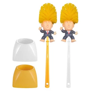 Juego de herramientas de baño soporte de cepillo de inodoro FunToy creativo novedad cepillo de inodoro Trump - Imagen 1 de 14