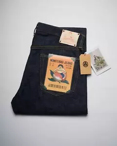 Momotaro NWT 14.7oz Selvedge Jeans Legacy Blue Indigo Narrow Tapered G005-MZ 31 - Picture 1 of 9