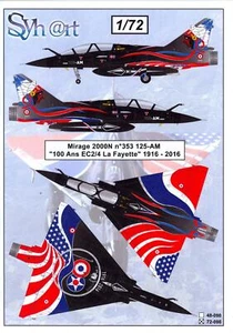 Calcomanías Syhart 1/72 DASAULT MIRAGE 2000N 100 AÑOS DE ECC/4 LAFAYETTE 1916-2016 - Imagen 1 de 6