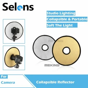 Selens Reflektorfotografie 2in1 Gold Silber zusammenklappbare runde Kamera Stuido - Bild 1 von 12