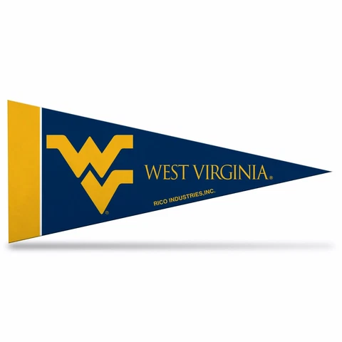 West Virginia Felt Mini Pennants, 4" x 9" - Licensed by Rico - Made In USA Cover