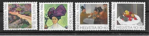 h325 SUIZA/Pro Patria pintura MiNr 1317/20 ** para nominal - Imagen 1 de 1