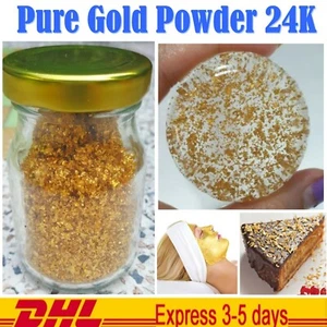 Pure Gold Powder 24K For Mixing Cosmetics Enhance Skin Bakery do by Yourself 1g - Picture 1 of 12