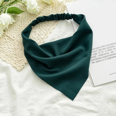 Women Chiffon Triangle Hair Scarf Elastic Headband Hairband Headwrap Headwear * - Image 1 of 4