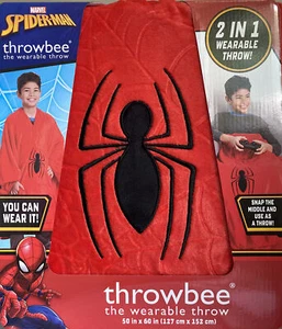 Marvel Spider-man Throwbee The 2 in 1 Wearable Throw 127 X 152 cm - Picture 1 of 8
