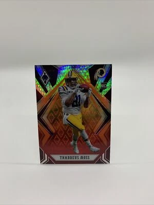 2020 THADDEUS MOSS PHOENIX FIRE BURST FANATICS EXCLUSIVE PRIZM REFRACTOR - Image 1 of 2