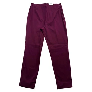 Time & True Hi Rise Stretch Skinny Trouser Pant Plum Office Preppy Womens 14 NWT - Picture 1 of 11