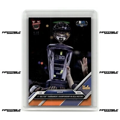 2025 Bowman U Now - Orange #81 UCLA WBB 1st Big 10 Championship /5 Lauren Betts - Image 1 of 2