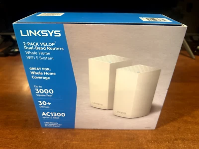 Linksys Velop Whole Home WiFi Dual Band Mesh Ac2600 WHW0102  New - Image 1 of 2