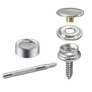 186X Snap Fastener Stainless Steel Cap Canvas Screw Press Stud Kit Boat Cover - Picture 1 of 5