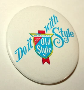 Vintage Do It Heileman's Pure Genuine Old Style Beer Pin Button NOS New 1970s - Picture 1 of 1