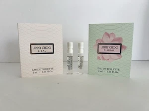 LOT of 2~Jimmy Choo JIMMY CHOO FLORAL & L'EAU Eau de Toilette .06oz/2ml SAMPLES - Picture 1 of 2