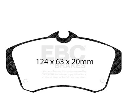 Juego de pastillas de freno delanteras EBC 63175QTVM 2002 2003 para Chrysler PT Cruiser 2001-2010 Foto 1 de 4