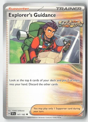 Pokemon - Explorer's Guidance - Uncommon SV05: Temporal Forces 147/162 LP - Image 1 of 2