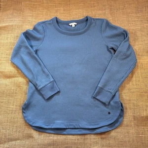 LL Bean Signature Women's Brushed-Back Waffle Boatneck Thermal Shirt Size Medium - Picture 1 of 7