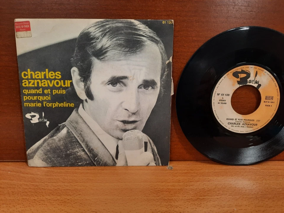France 45 / Charles Aznavour / 1969 / Quand et Puis Pourquoi / Marie L'orpheline Foto 1 de 1