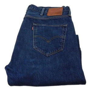 Levi Lot 501 Straight Jeans Big E Blue Waist 38 Leg 30 W38 L30 Button Fly (Q6931 - Picture 1 of 9
