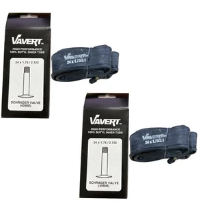 2 X 24" X 1.75-1.90 Kids Mountain Bmx Bike Schrader Car Valve Inner Tubes - Picture 1 of 6