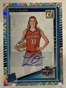2025 Panini Donruss WNBA - HOLO FRAME Rated Rookie AUTO #97 Lucy Olsen RC 13/49 - Picture 1 of 2