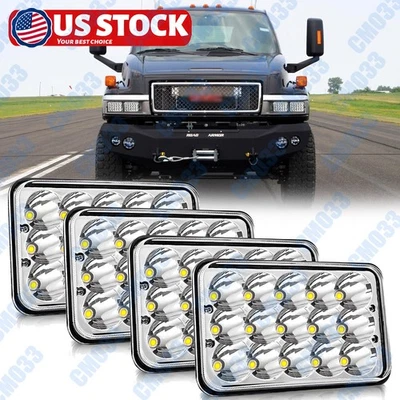 Faro LED 4x6" para camión GMC C1500 C2500 C3500 K1500 2500 3500 1982-1986 4 piezas Foto 1 de 4