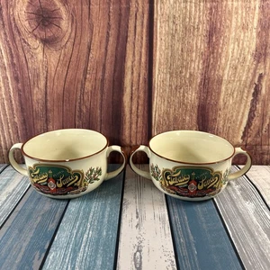 Lote De 2 Cuencos De Gres Tabasco De Colección Sopa De Pimienta McIlhenny Mariscos Gumbo - Imagen 1 de 9