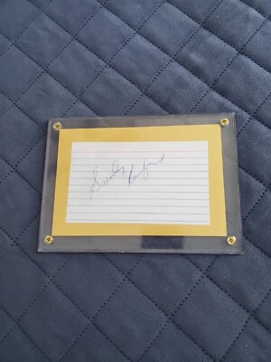 SIGNED Sandy Koufax Index Card Autograph In Display Case W/ COA GSA - Image 1 of 3