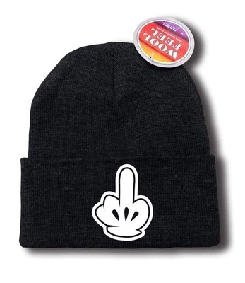 MEN MEN WOMEN PRINTED "GLOVE - F" Snowboard HIP HOP Ski Long Beanie HAT one size - Image 1 of 4