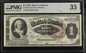 $1 1886 PMG 35 Silver Certificate Fr. 219 - Choice Very Fine - Picture 1 of 2