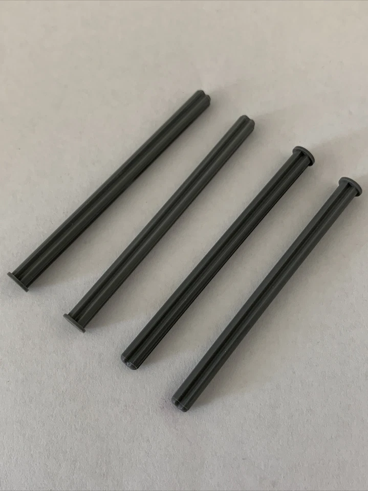 LEGO Parts 55013 (4pcs) Dark Bluish Gray Technic 8L Axle w/ Stopper - Image 1 of 1