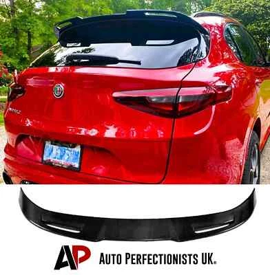 AUTO PERFECTIONISTS UK Kit Corpo Ala Spoiler Labbro Tetto Nero Lucido Posteriore Alfa Romeo Stelvio 2017+