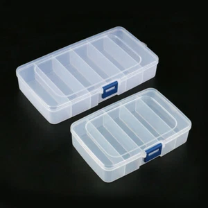 5 6 Compartment Electronic Component Box Parts Case 143x98x35mm or 190x100x35mm - Picture 1 of 4