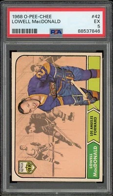 1968-69 O-Pee-Chee #42 LOWELL MacDONALD Los Angeles Kings PSA 5 GH01 RC Rookie - Image 1 of 2