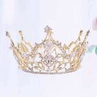 Luxury Baroque Rhinestone Pearl Bridal Crown Headband (Golden)