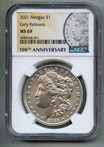 2021 Morgan Silver Dollar NGC MS 69 - Picture 1 of 4