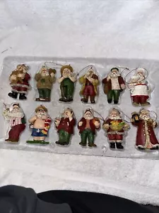 Juego completo de 12 adornos de Papá Noel difíciles de encontrar vintage para todas las estaciones - Imagen 1 de 13