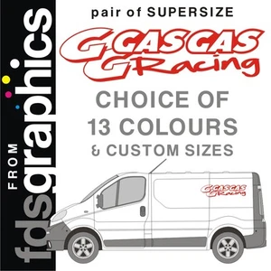Paar SUPERSIZE (1m) Gas Racing Van Aufkleber - Bild 1 von 1