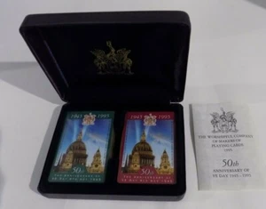 VE Day Playing Cards Worshipful Company 50th Anniversary 1945 to 1995 Set 2 New - Picture 1 of 7