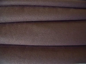 HEAVY COTTON STRETCH FINE RIB JERSEY-BROWN-DRESS FABRIC-FREE P&P - Picture 1 of 1