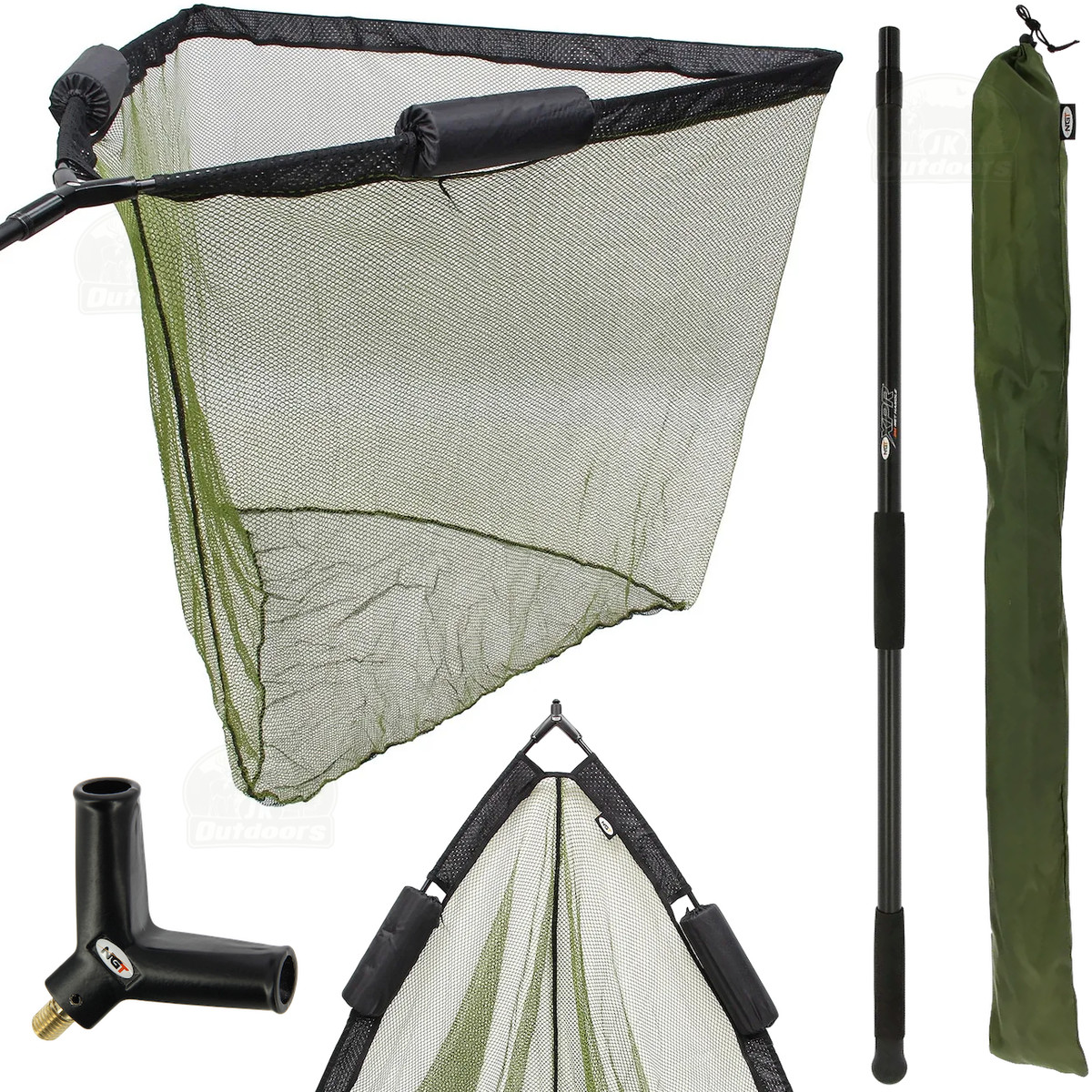 Filet Peche Black Paw Fishing Landing Net With Rubber Mesh - Extendable ...