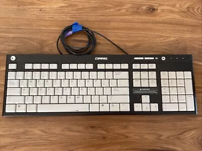 Compaq PS/2 Keyboard 5188-0989 5137 5069-8808 Gray Button - Image 1 of 4