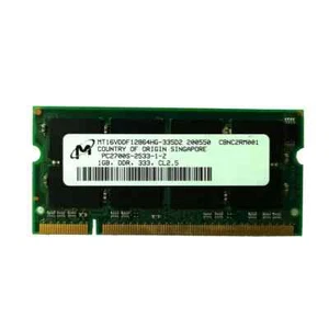 Micron 1GB PC2700S So-dimm 333 MHz DDR Memory RAM (MT16VDDF12864HG-335D2) (A50) - Picture 1 of 2