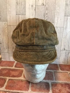 Gorra de cuero vintage Tommy Hilfiger para hombre tostada envejecida años 80 Newsboy hecha en EE. UU. - Imagen 1 de 6