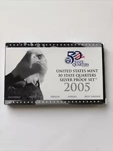U.S. Mint 50 State Quarters Silver Proof Set - 2005 - Picture 1 of 3