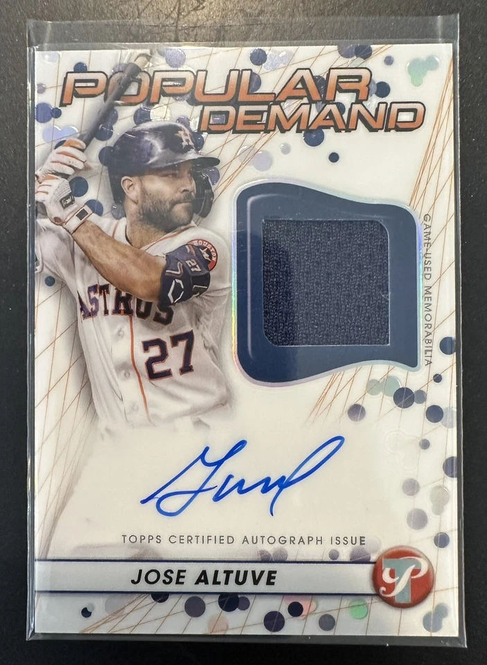 Jose Altuve 2023 Topps Pristine Auto Relic Houston Astros #DPAR-JA - Image 1 of 2