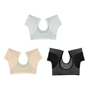 Under Armpits Anti Sweat Short Sleeve Mesh T-Shirt Underarm Sweat Vest for Women - Picture 1 of 20
